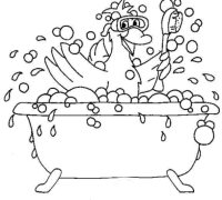 A coloring page of sesame street